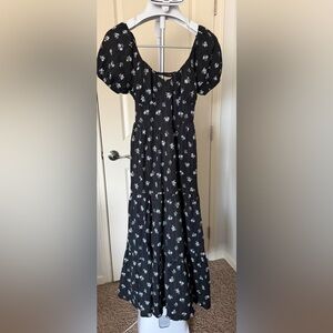 American Eagle Outfitters Black Floral Maxi Dress